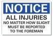 Notice Sign 10in x 14in Non-PVC Polymer