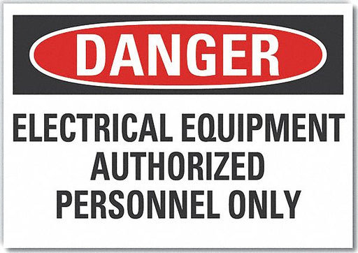 Danger Sign 7 inx10 in Non-PVC Polymer