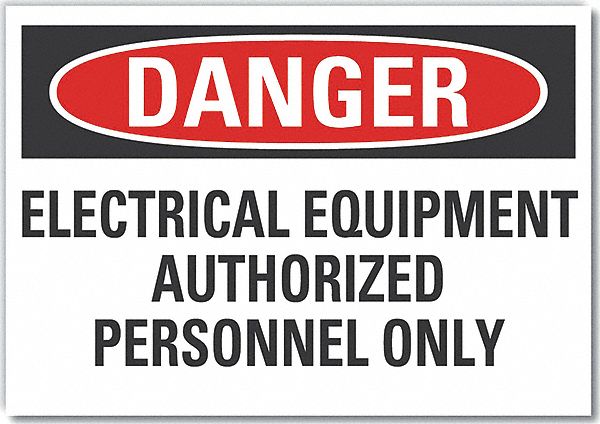 Elec Equip Danger Rflct Lbl 3.5x5in