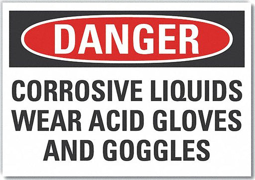 Danger Sign 7 inx10 in Non-PVC Polymer