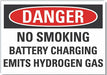 No Smoking Danger Lbl 10x14in Polyester