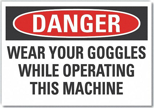 Danger Sign 7 in x 10 in Non-PVC Polymer