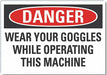 Eye Danger Rflctv Label 3.5inx5in