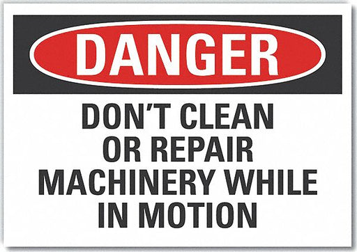 Danger Sign 10in x 14in Non-PVC Polymer