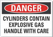Cylinder Handling Danger Lbl 10x14in