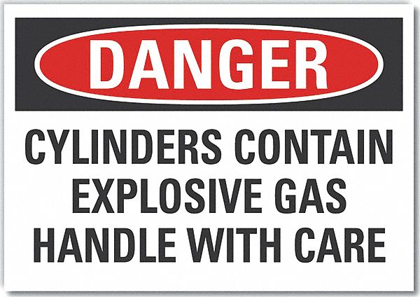 Cylinder Handling Danger Lbl 10x14in