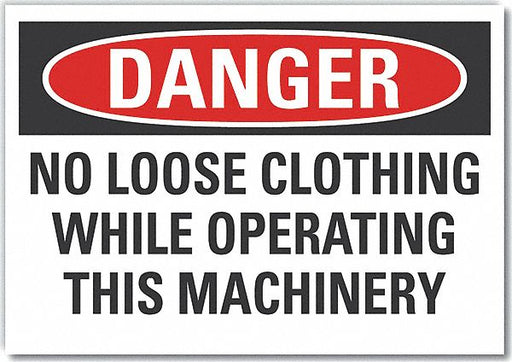 Danger Sign 10in x 14in Non-PVC Polymer