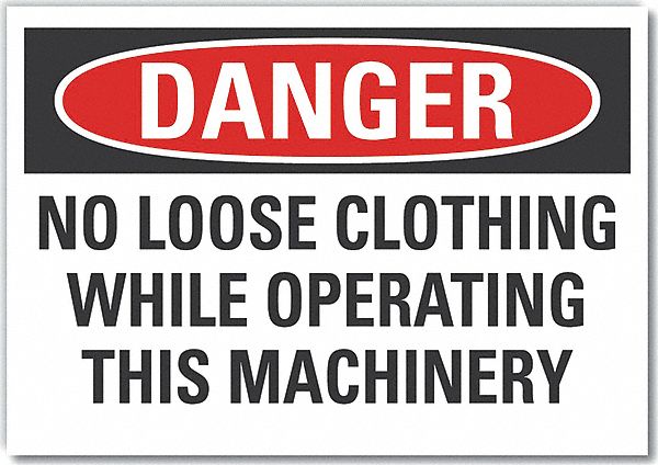 Machine Operat Danger Rflct Lbl 5x7in