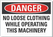 Machine Operat Danger Rflct Lbl 10x14in