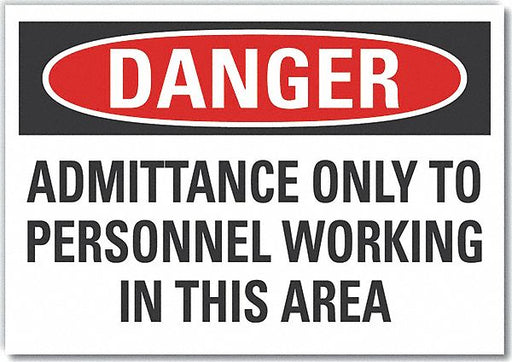 Danger Sign 10in x 14in Non-PVC Polymer