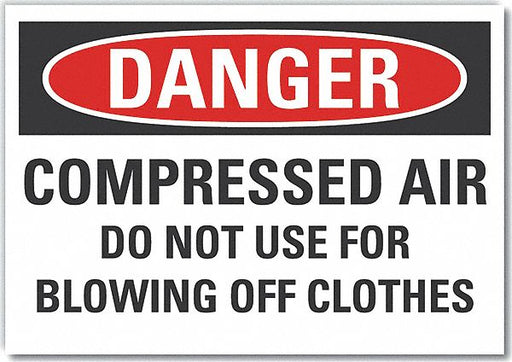 Danger Sign 7 inx10 in Non-PVC Polymer