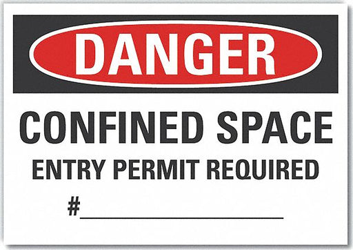 Danger Sign 7 in x 10 in Non-PVC Polymer