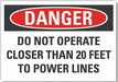 Danger Sign 10in x 14in Non-PVC Polymer