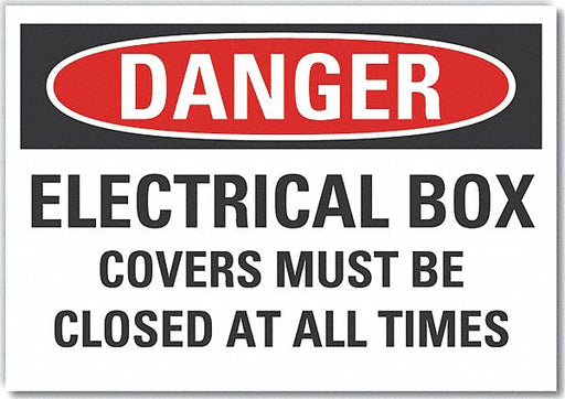 Danger Sign 7 inx10 in Non-PVC Polymer