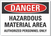 Hzrdous Mtrl Danger Lbl 5x7in Polyester