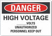 High Voltage Danger Rflct Lbl 3.5inx5in