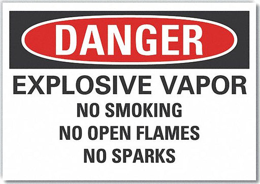 Danger Sign 7 in x 10 in Non-PVC Polymer
