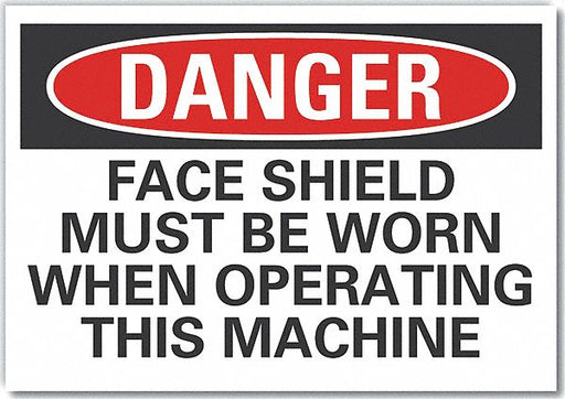 Danger Sign 7 inx10 in Non-PVC Polymer