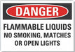 Flammable Liquid Dangr RflctvLbl 3.5x5in