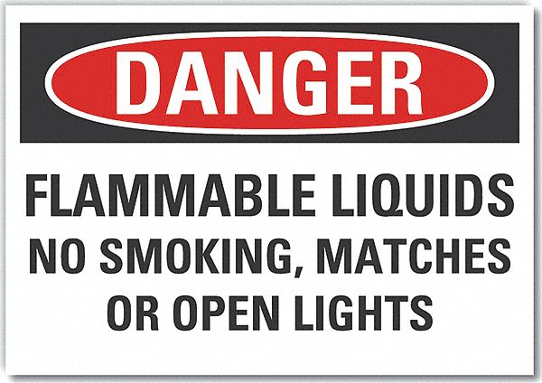 Flammable Liquid Dangr RflctvLbl 3.5x5in