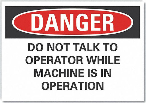 Danger Sign 10in x 14in Non-PVC Polymer
