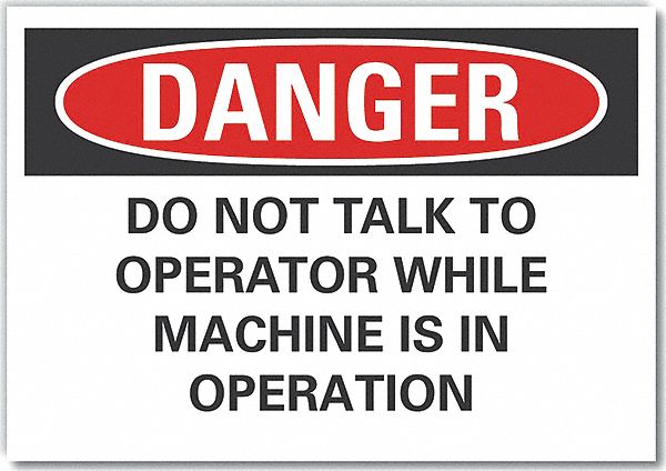 Machine Operat Danger Rflct Lbl 10x14in