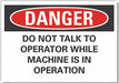 Machine Operat Danger Rflct Lbl 5x7in