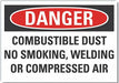 Danger Sign 7 in x 10 in Non-PVC Polymer