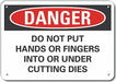 Alum Pinch Point Danger Sign 10x14in