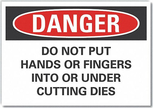 Danger Sign 7 in x 10 in Non-PVC Polymer