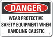 Rflct PPE Danger Sign 10x14in Aluminum