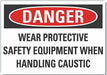 PPE Danger Label 5 in x 7 in Polyester