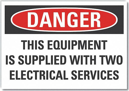 Danger Sign 7 in x 10 in Non-PVC Polymer