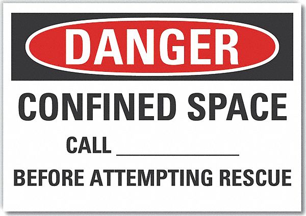 Danger Sign 7 in x 10 in Non-PVC Polymer