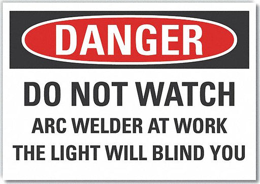 Danger Sign 7 inx10 in Non-PVC Polymer