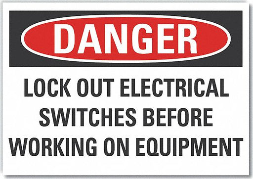 Danger Sign 7 inx10 in Non-PVC Polymer