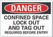 Confined Space DangerLbl 10x14in Polyest