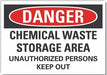 Chemicals Danger Rflct Label 7inx10in