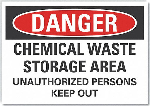 Danger Sign 7 in x 10 in Non-PVC Polymer