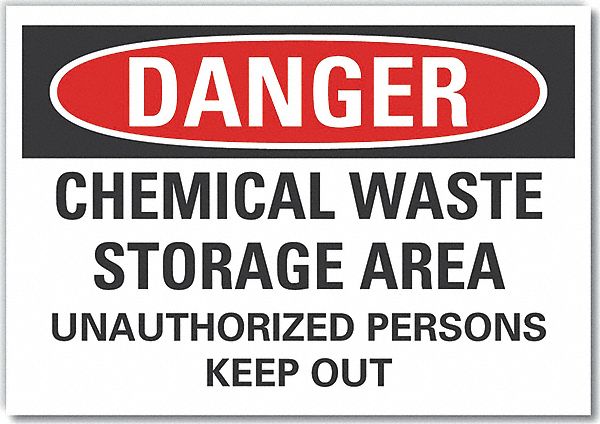 Chemicals Danger Lbl 5inx7in Polyester