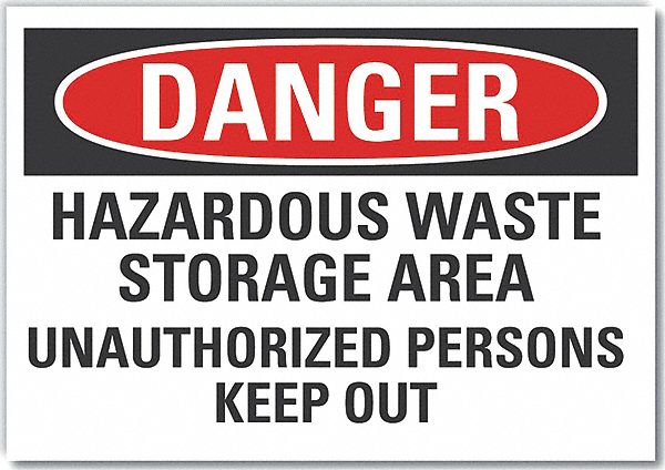 Hzrdous Waste Danger Rflct Lbl 3.5x5in