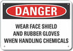 Rflct Eye Hand Danger Sign 7x10in Alum