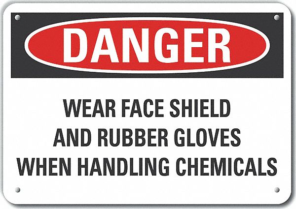 Rflct Eye Hand Danger Sign 7x10in Alum