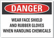 Danger Sign 7 inx10 in Non-PVC Polymer