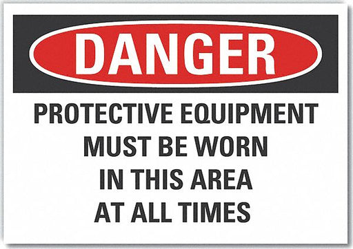 Danger Sign 7 inx10 in Non-PVC Polymer