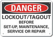 Danger Sign 7 in x 10 in Aluminum
