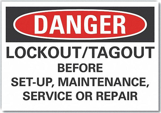 Danger Sign 7 in x 10 in Non-PVC Polymer
