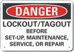 Danger Sign 7 in x 10 in Aluminum