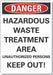 Hzrdous Waste Danger Lbl 10x7in Polyest