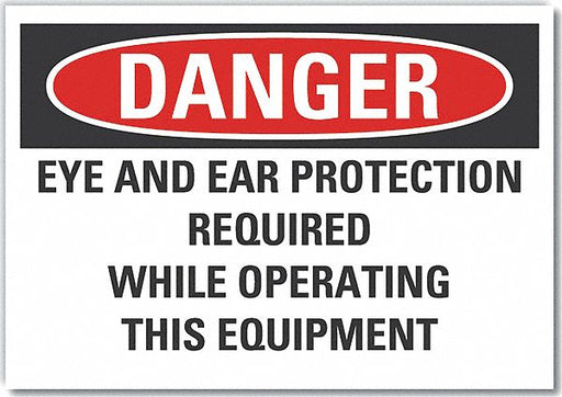 Danger Sign 7 in x 10 in Non-PVC Polymer